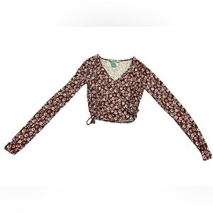 Good Luck Gem Floral Crop Long Sleeve